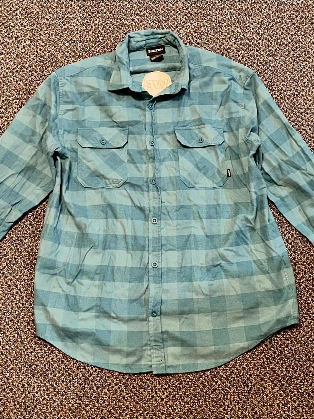 Burton Teal Plaid Button-Down Shirt